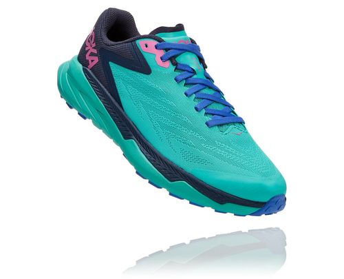 Hoka One One Dame Zinal Trail Løpesko Atlantis/Outer Space Norge-64OHA